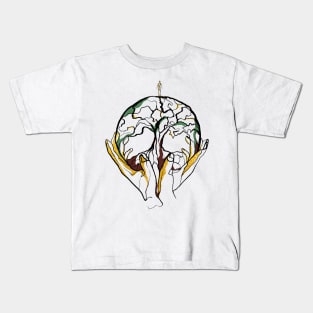 Single Line - Inner Earth Kids T-Shirt